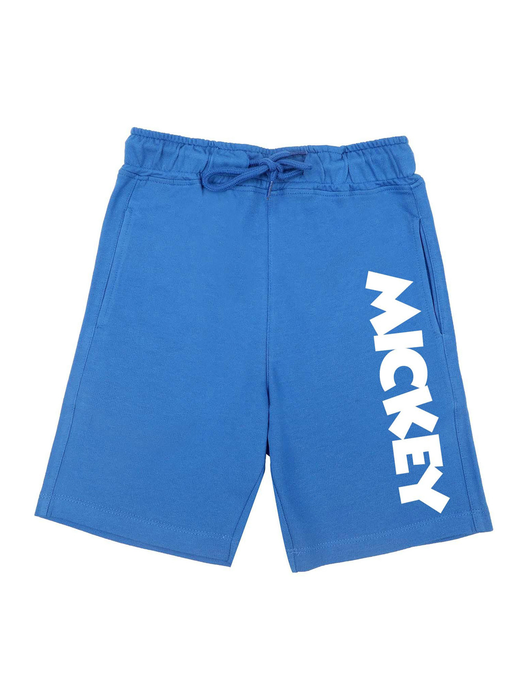 Disney by Wear Your Mind Boys Blue Typography Printed Mickey Shorts