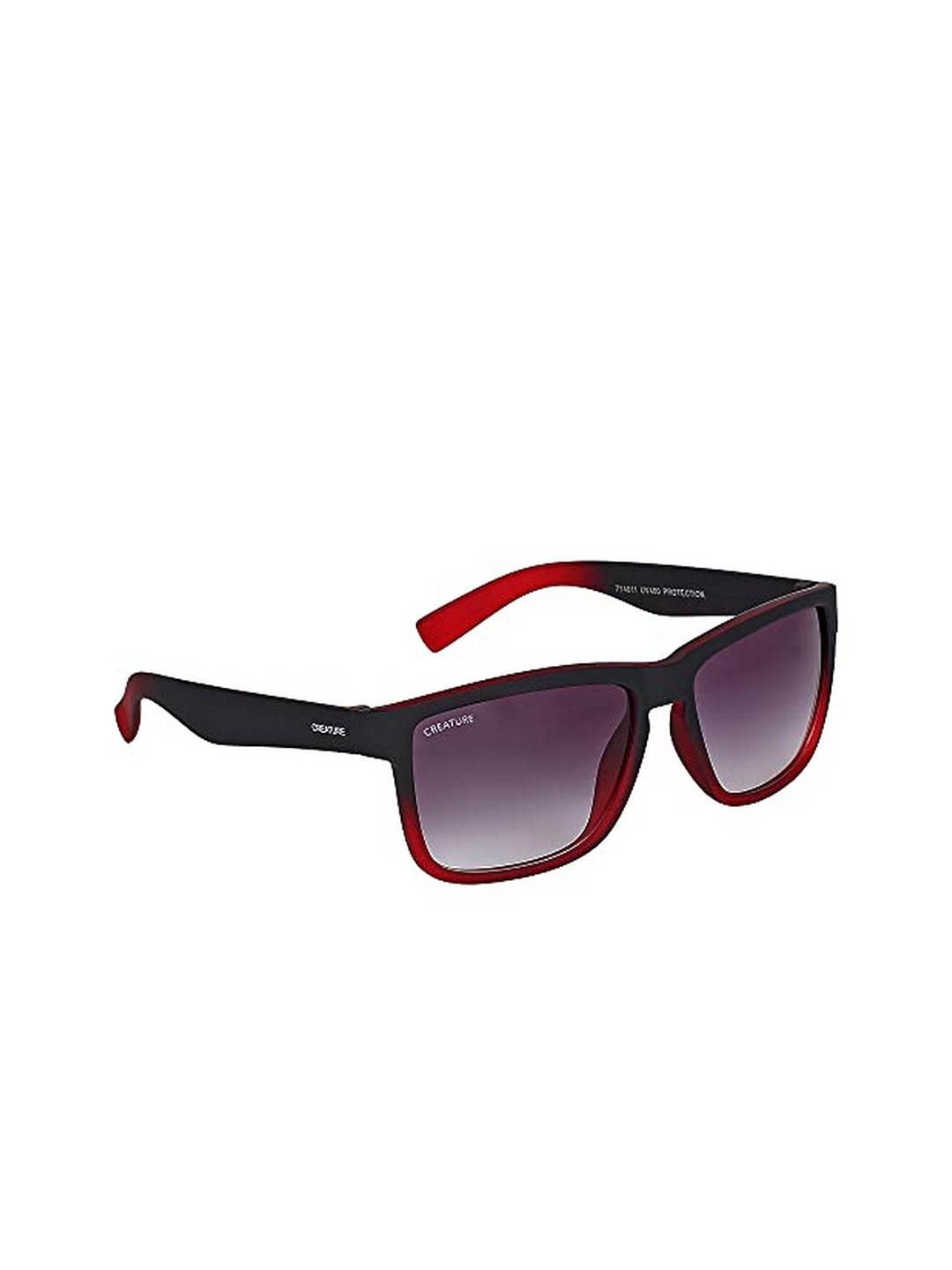 Creature Unisex Purple Lens & Red Wayfarer Sunglasses with UV Protected Lens SUN-062