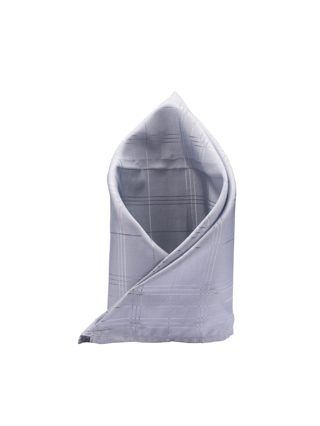 The Tie Hub Men Silver-Colored & Grey Printed Silk Pocket Squares