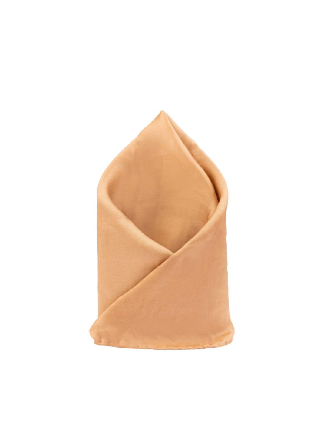 The Tie Hub Men Gold-Colored Solid Pocket Square