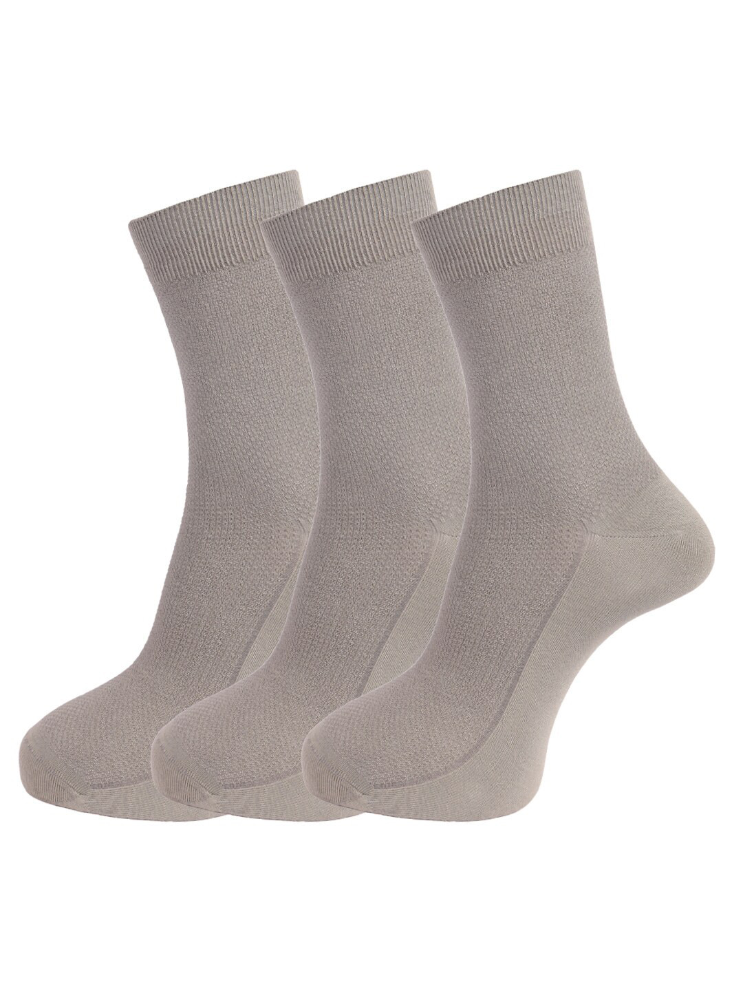 Dollar Socks Men  Pack of 3 Grey  Solid Above Ankle Length Socks