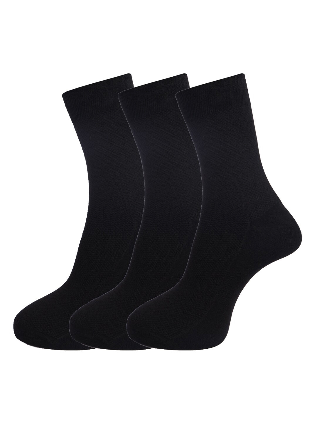 Dollar Socks Men Pack of 3 Full Length Black Socks
