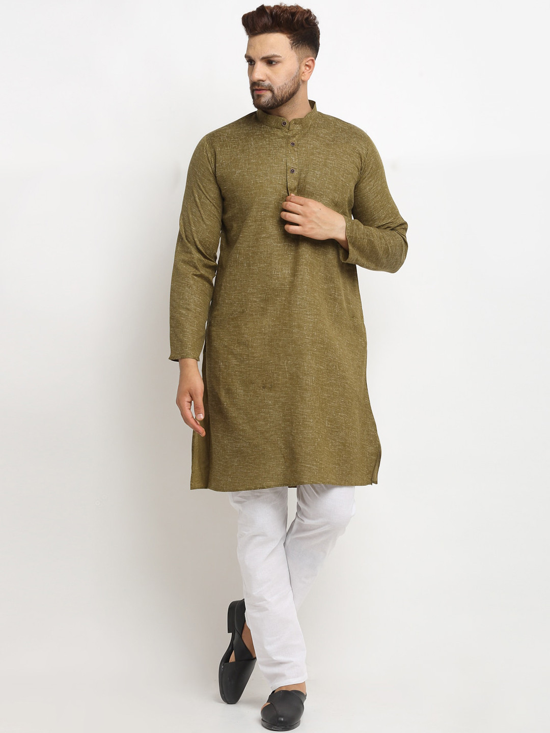 Armaan Ethnic Men Green Kurta with Pyjamas