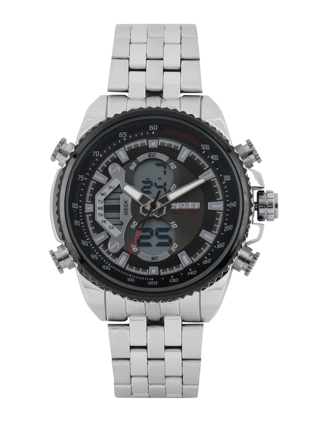 Buy Skmei Men Gunmetal Toned Analogue Digital Chronograph Watch 993 BK Watches for Men 1755452 Myntra