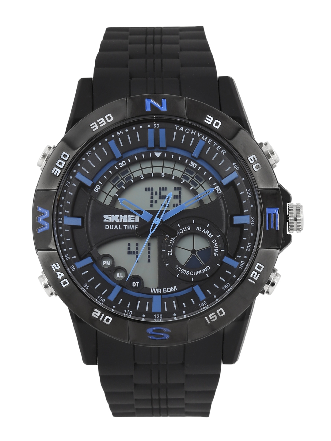 Skmei Men Black Analogue Digital Chronograph Watch 1109 BL