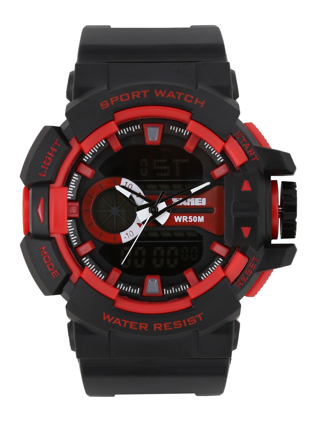 Skmei Men Black Red Analogue Digital Chronograph Watch 1117 RE