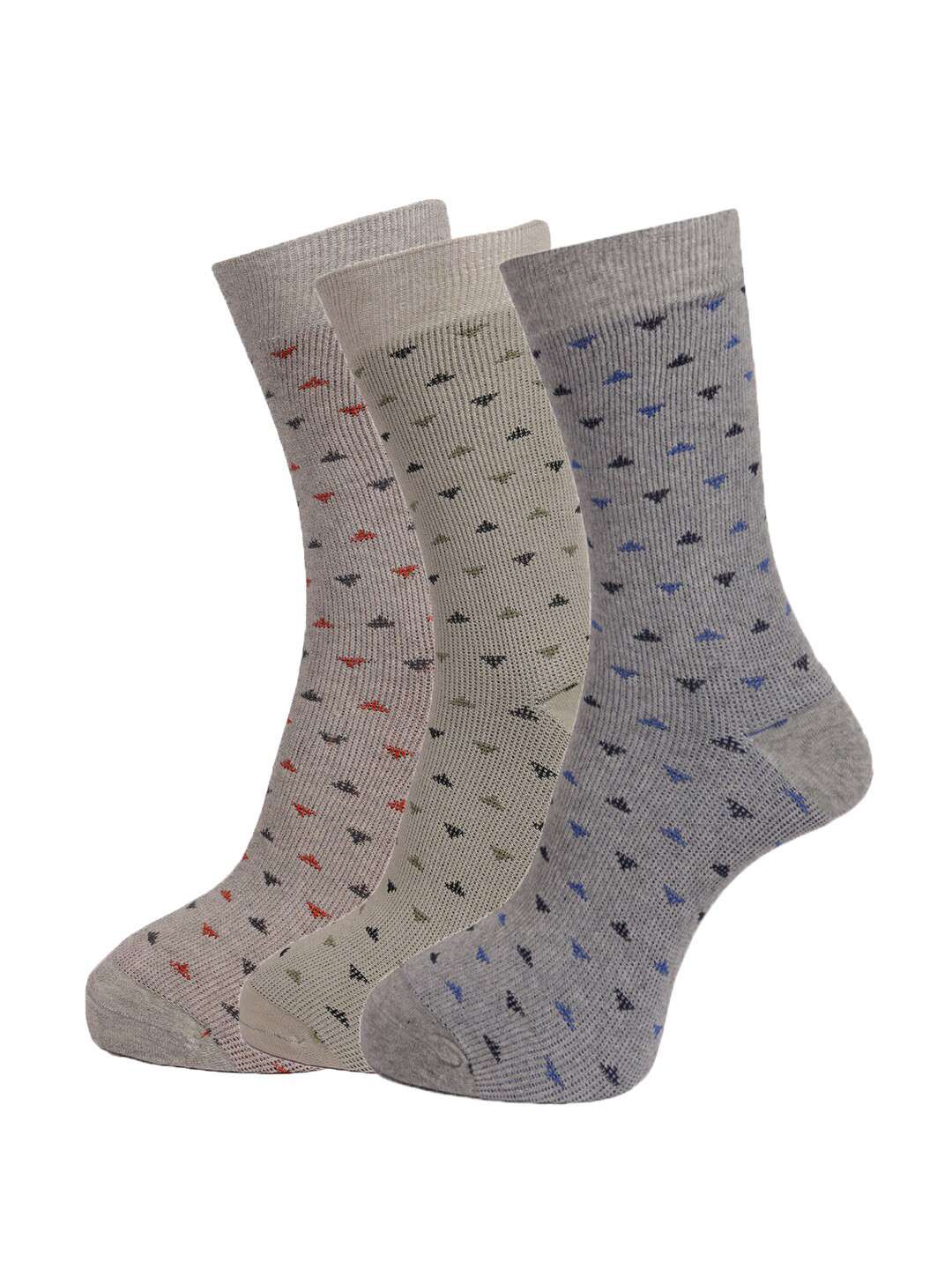 Dollar Socks Men Pack Of 3 Assorted Calf-Length Socks