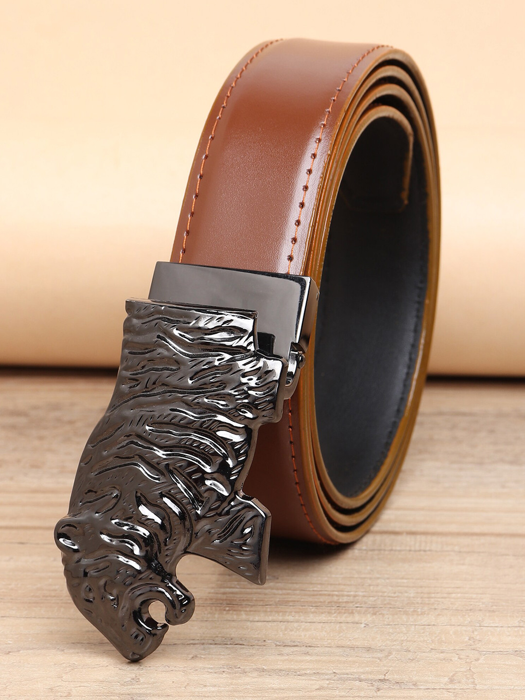 ZORO Men Tan PU Belt