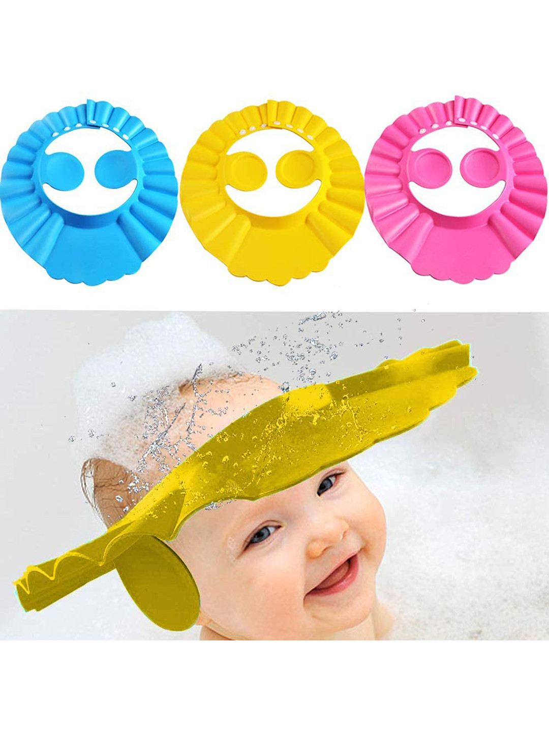 SYGA Kids Yellow Round Bath Caps
