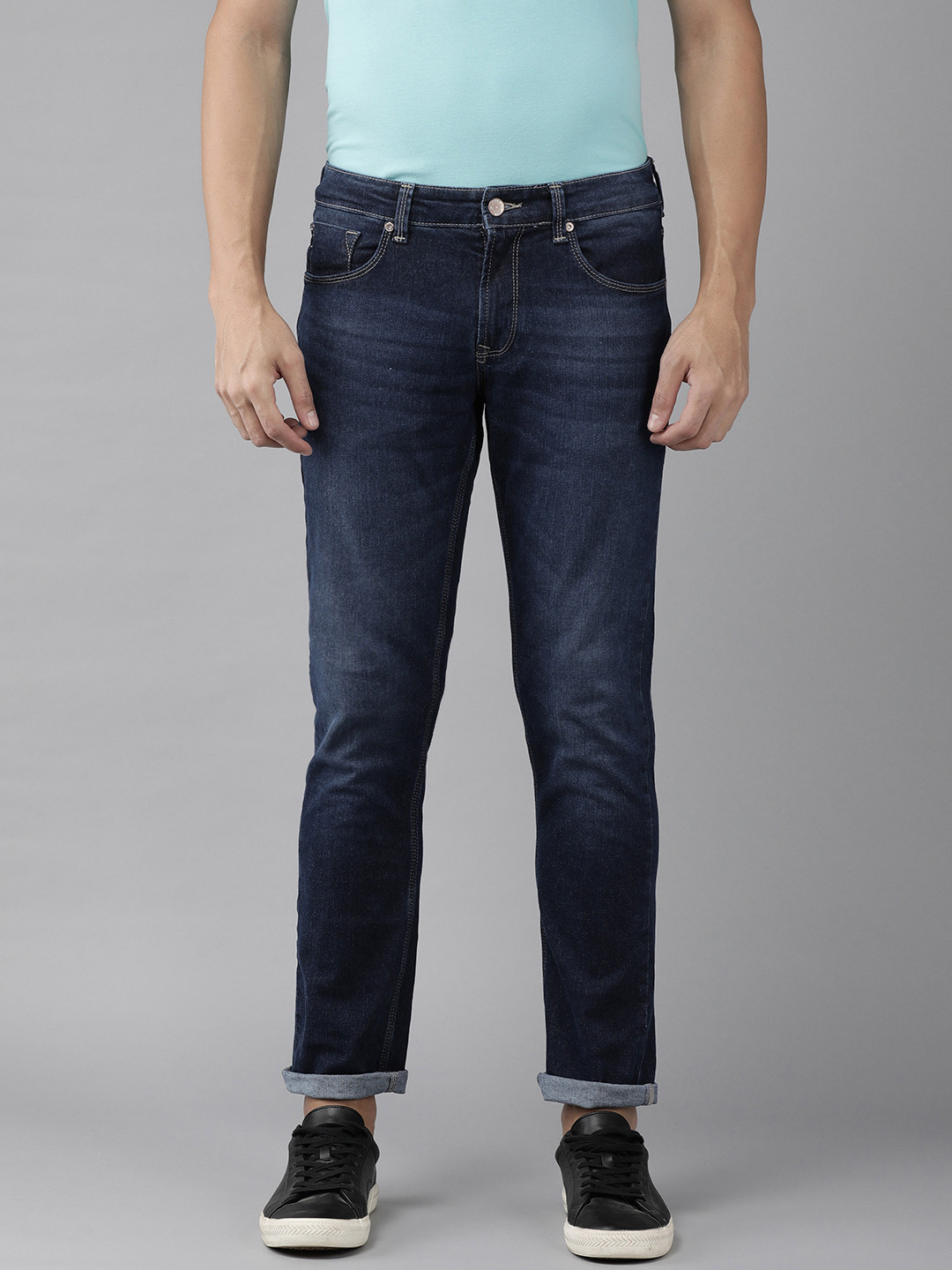 SPYKAR Men Rovers Fit Mid-Rise Light Fade Stretchable Jeans