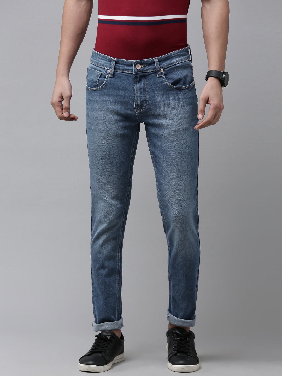 SPYKAR Men Skinny Fit Faded Jeans