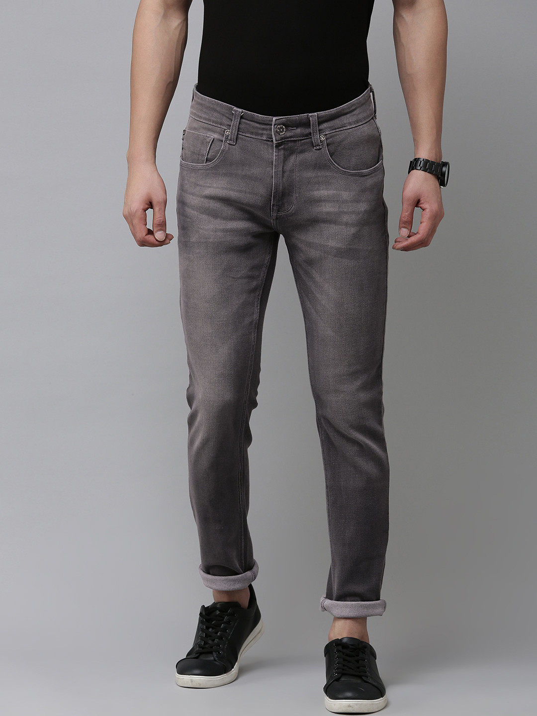 SPYKAR Men Kano Mid Rise Fit Slim Fit Faded Jeans