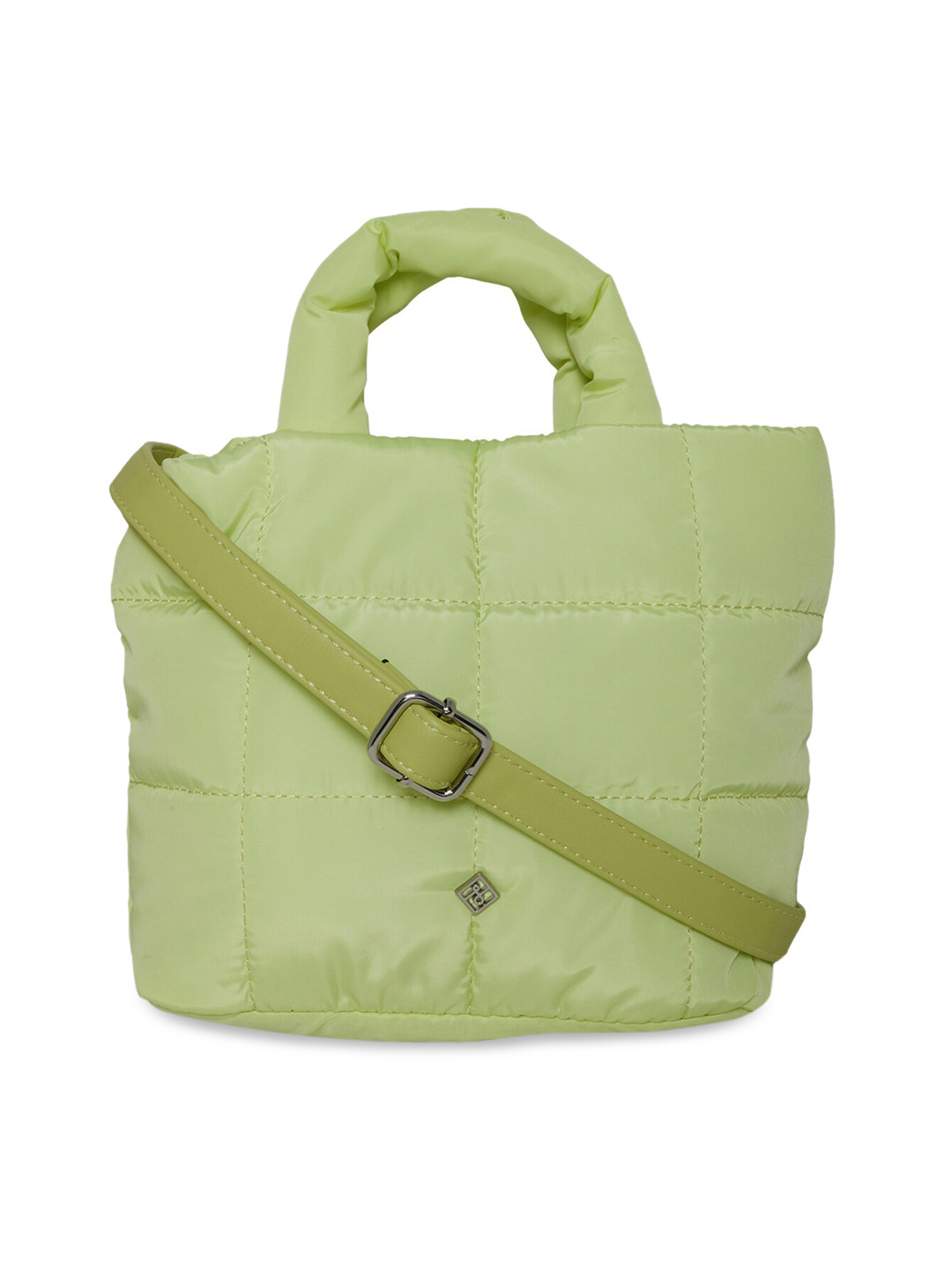 Call It Spring Green Structured Handheld Bag with Quilted