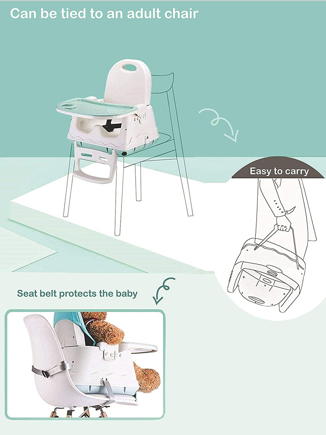 SYGA Kids Blue High Chair