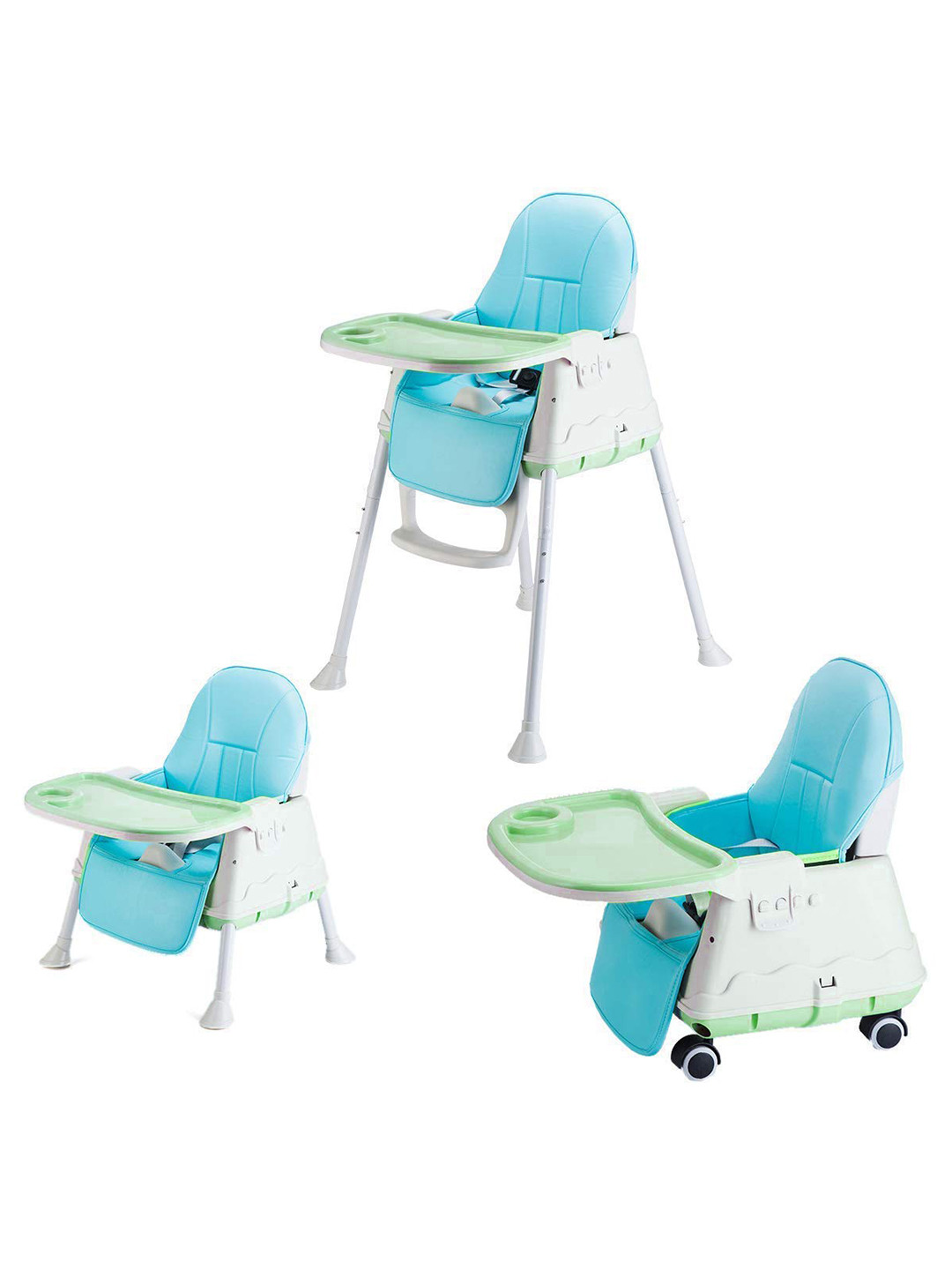 SYGA Kids Green Wheel Cushion High Chair