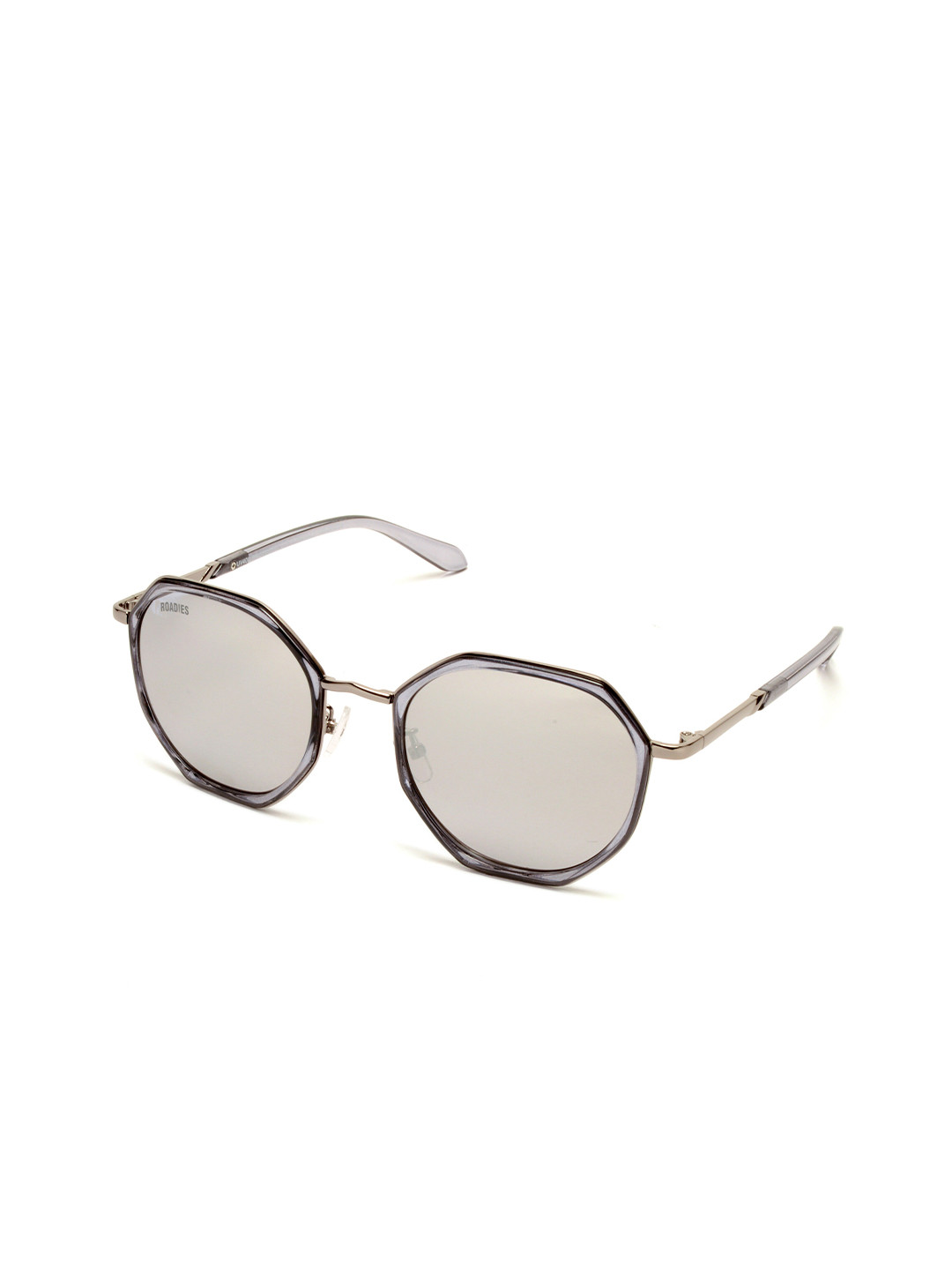 Roadies Unisex Clear Lens & Silver-Toned Oversized Sunglasses with UV Protected Lens