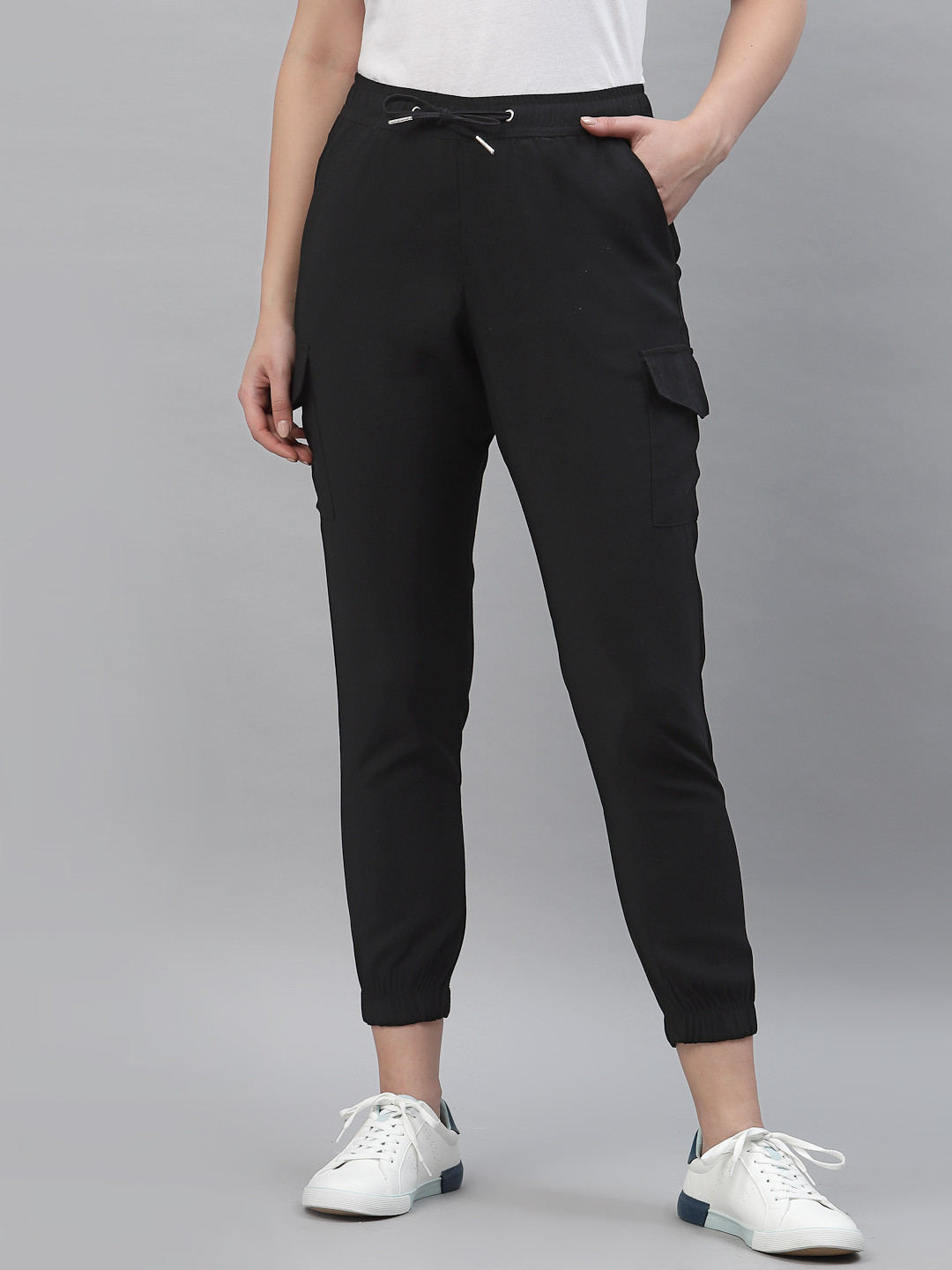 Red Tape Women Black Joggers