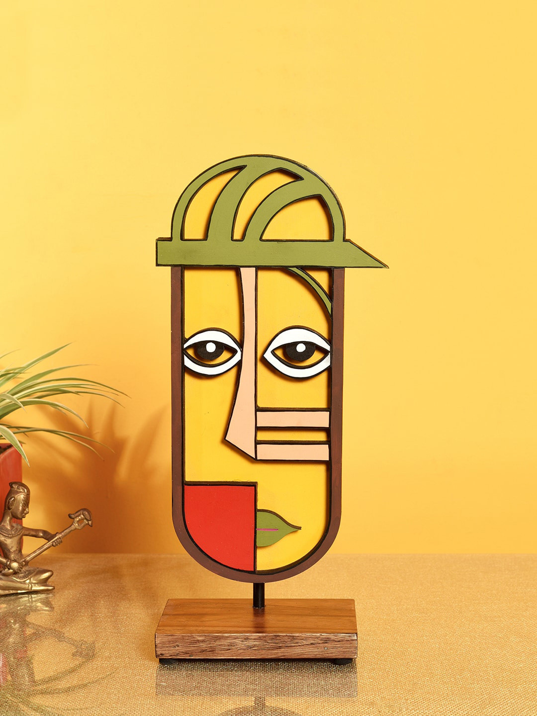 AAKRITI ART CREATIONS Multicoloured Brainy Bob Table Dcor Stand