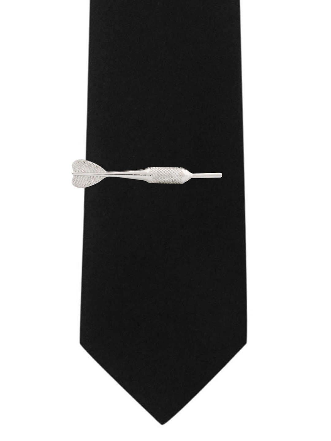 The Tie Hub Men Silver-Toned Brass Dart Brooch