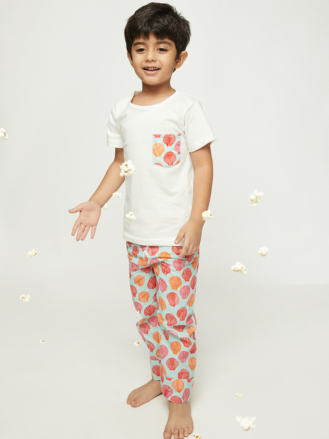 frangipani Girls Blue & Pink Night suit