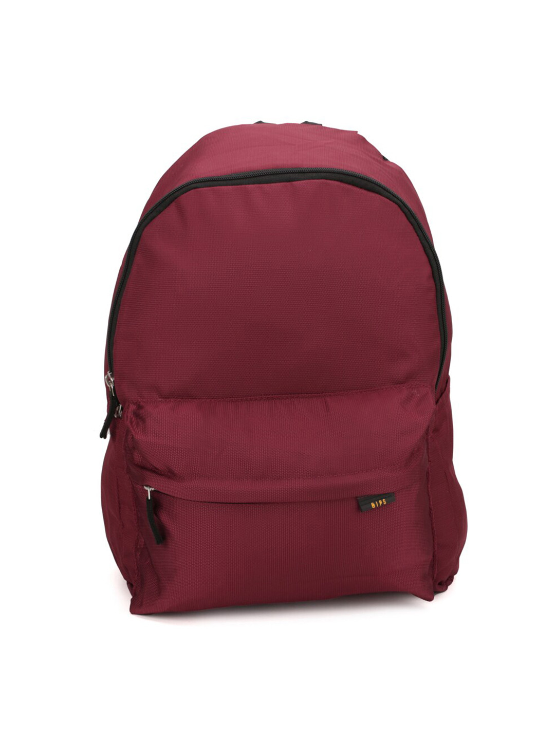 QIPS Unisex Maroon Solid Backpack