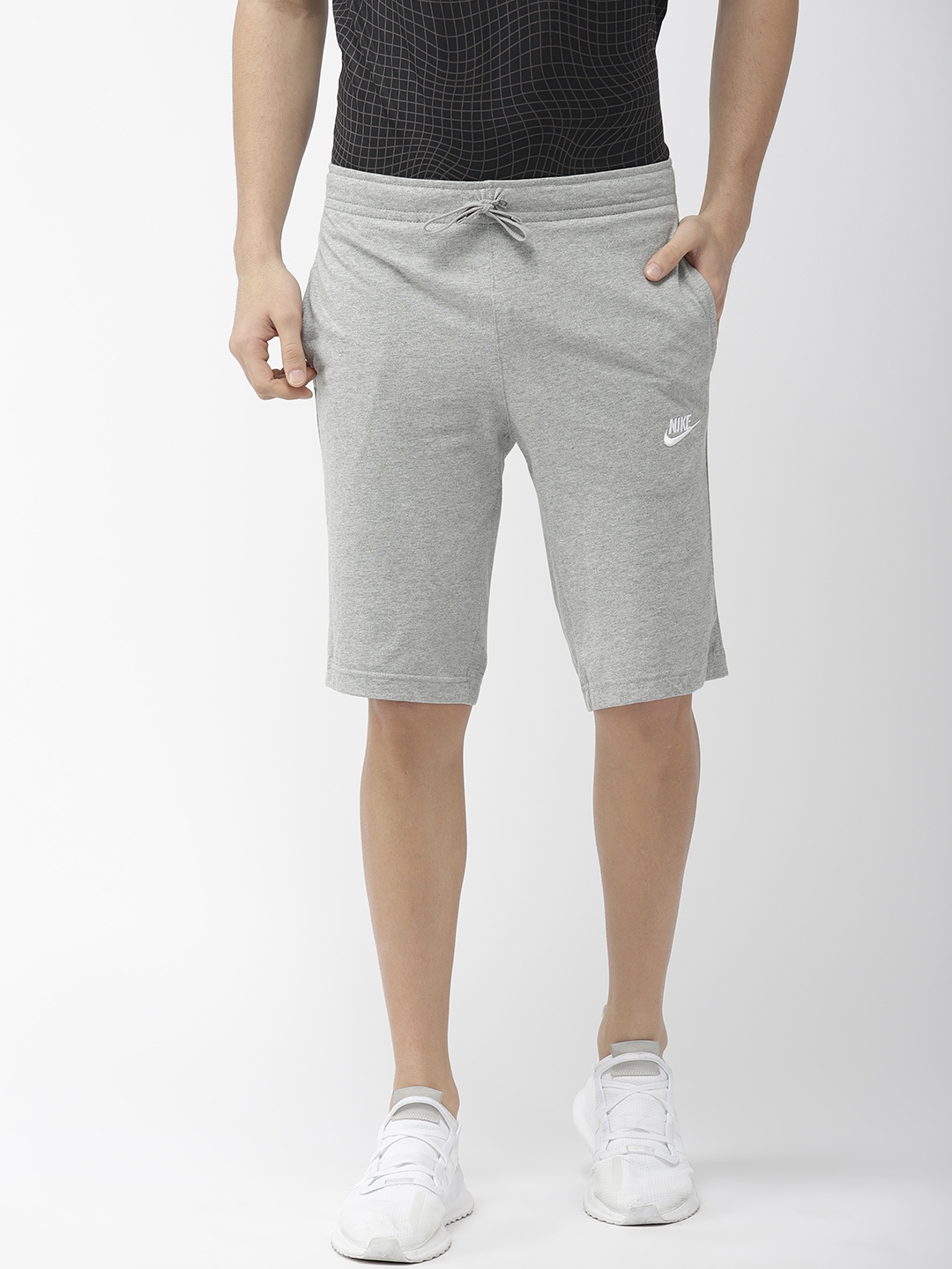 Nike Men Grey Solid JSY CLUB Sports Shorts
