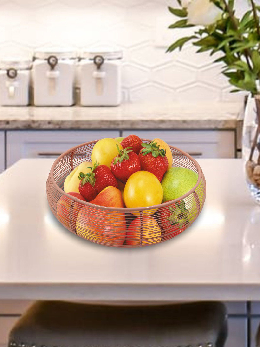 MARKET99 Peach Fruit & Vegetable Basket