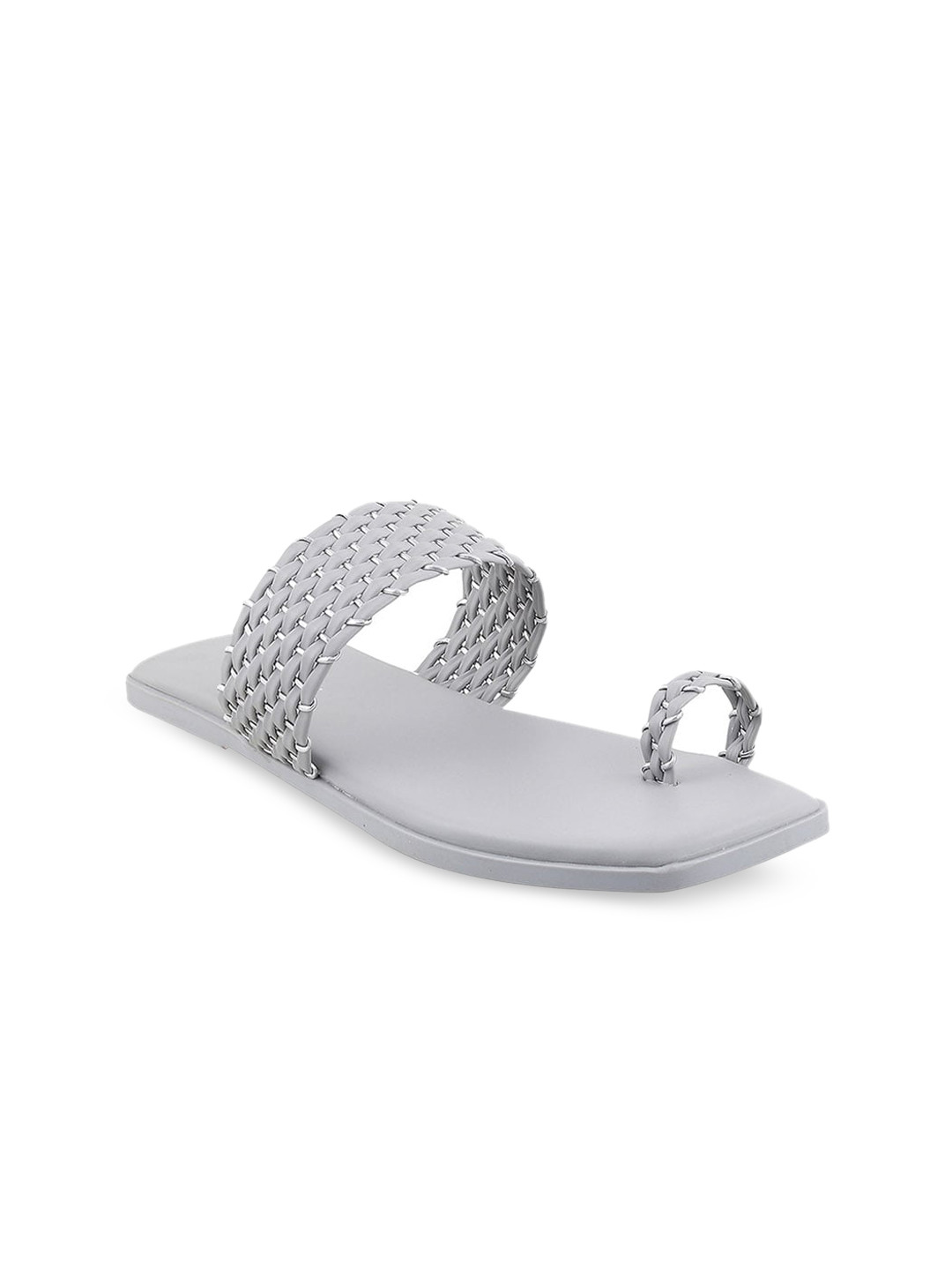 Metro Women Grey One Toe Flats