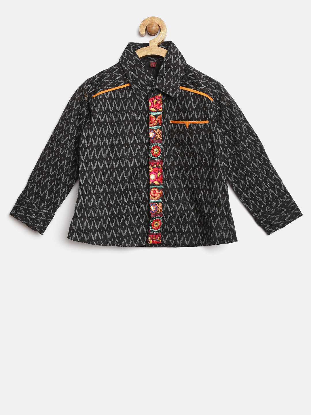 Twisha Boys Black Printed Shirt