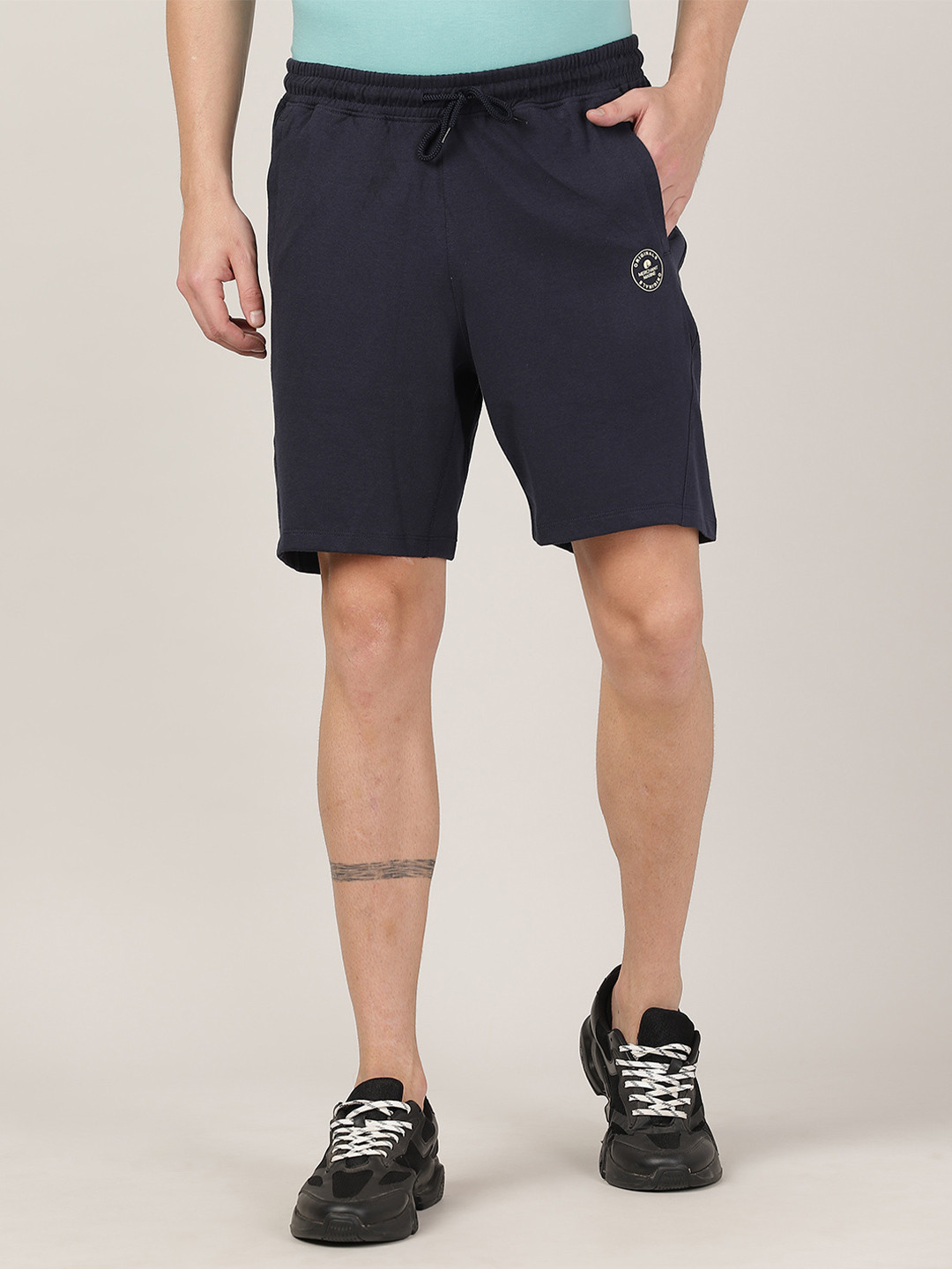 MERCHANT MARINE Men Navy Blue Outdoor Sports Shorts