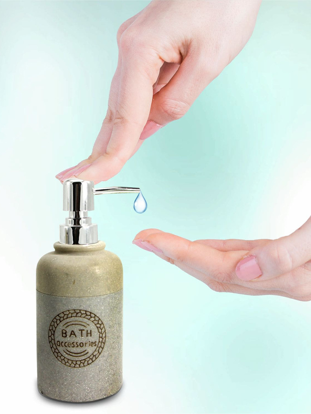 MARKET99 Olive Green Solid Soap Dispenser