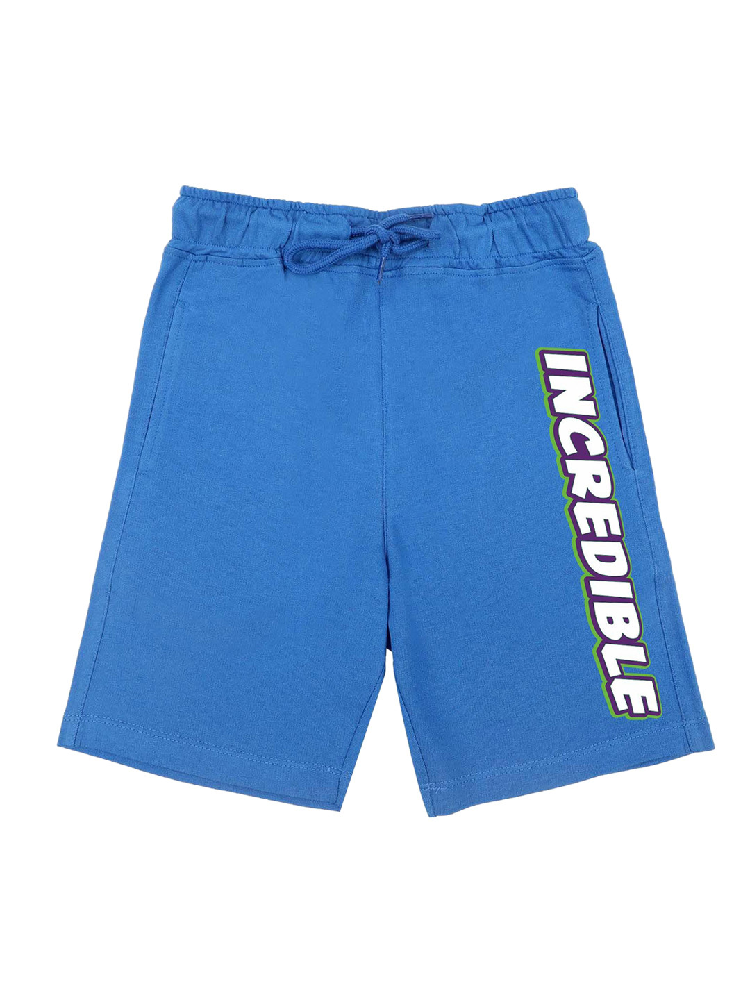 Marvel by Wear Your Mind Boys Royal Blue Graphic Print Shorts