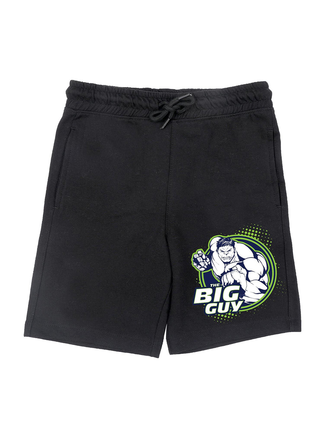 Marvel by Wear Your Mind Boys Black Hulk Shorts