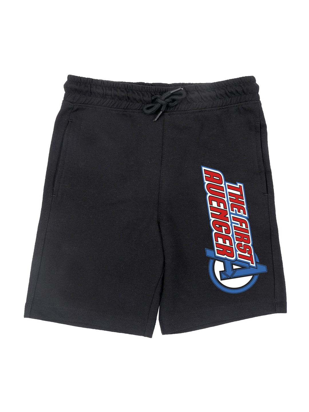 Marvel by Wear Your Mind Boys Black Graphic Print Shorts