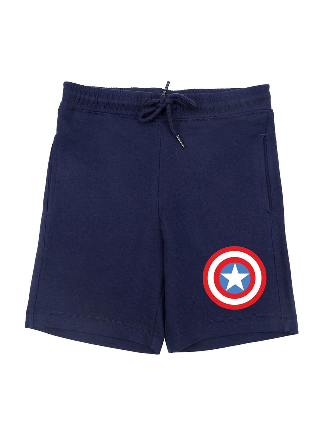 Marvel by Wear Your Mind Boys Navy Blue Graphic Print Shorts