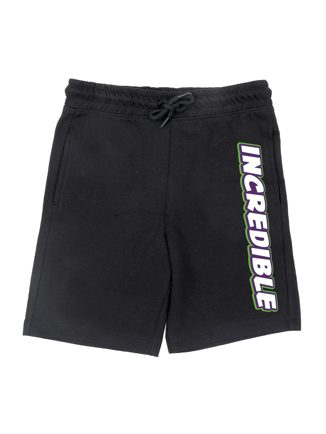 Marvel by Wear Your Mind Boys Black Graphic Print Shorts