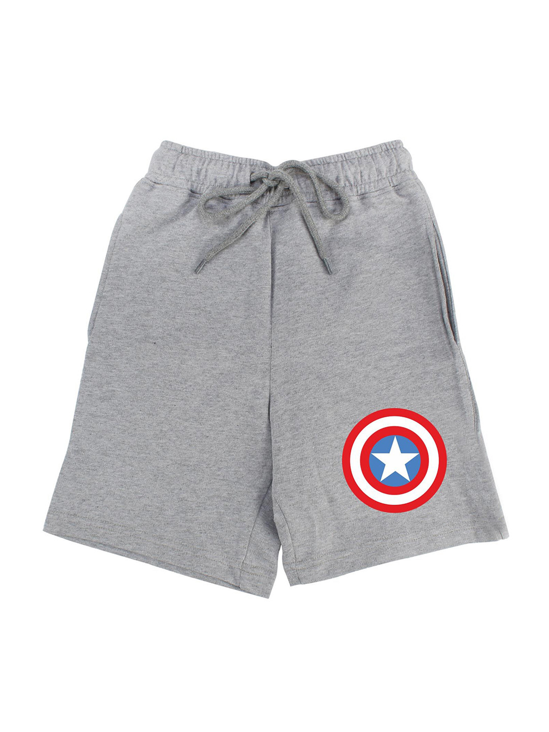 Marvel by Wear Your Mind Boys Grey Superhero Printed Captain America Shorts