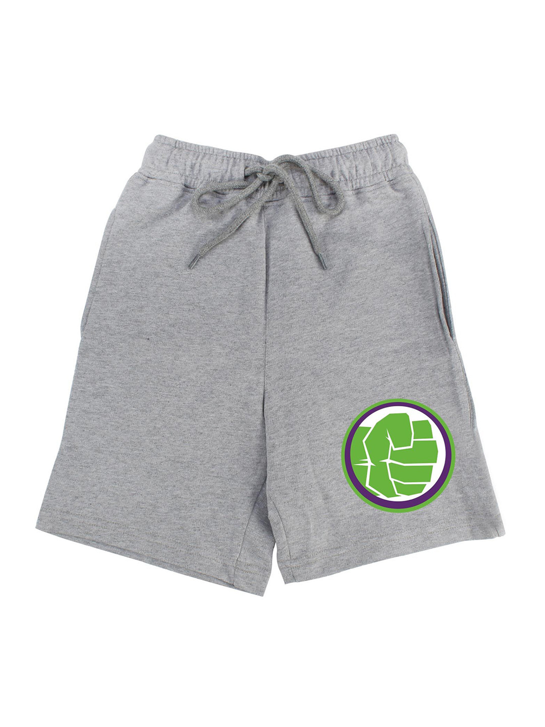 Marvel by Wear Your Mind Boys Grey Hulk Printed Regular Shorts