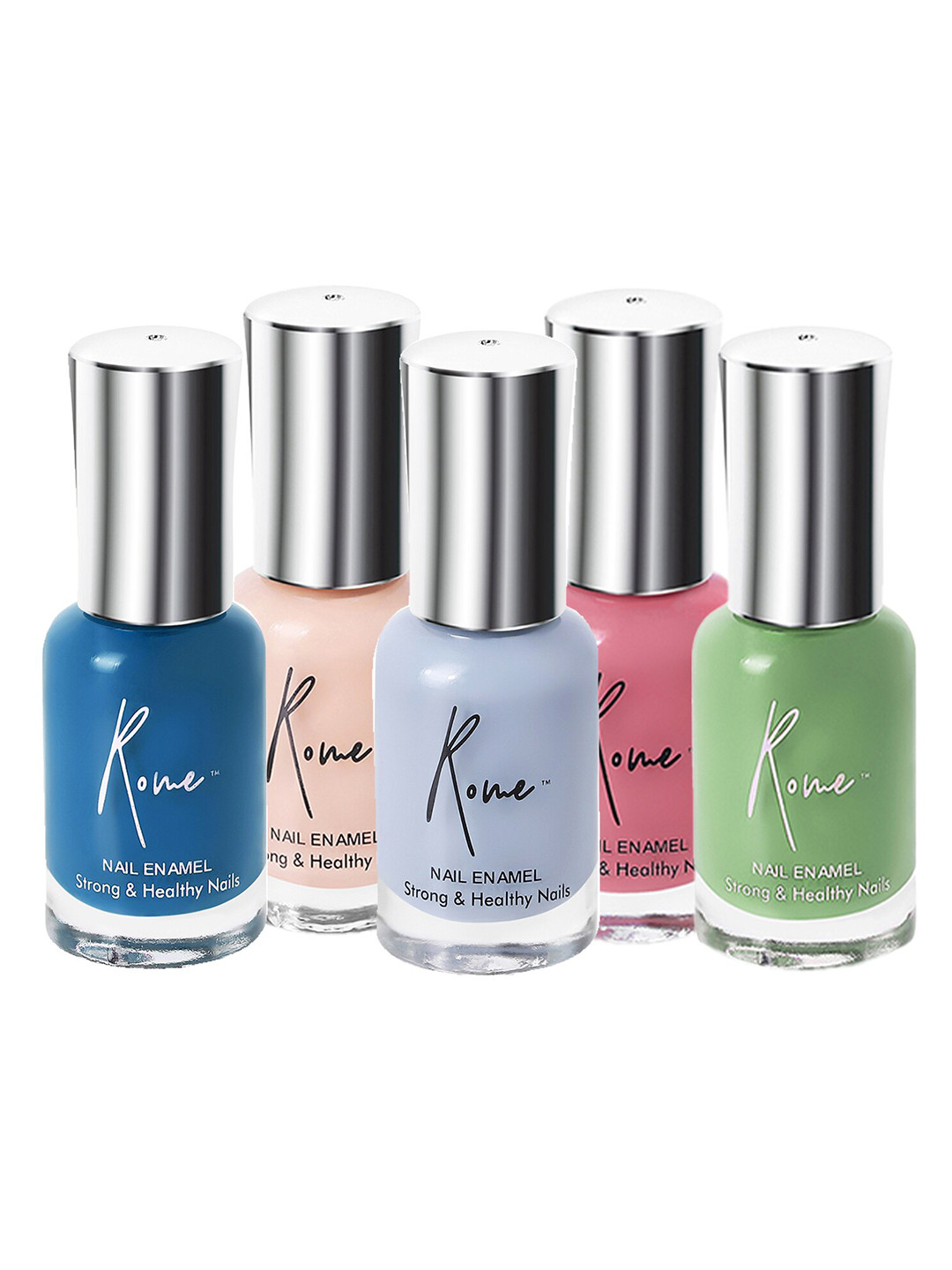 Rome Set of 5 Strong & Healthy Nail Enamel - 8 ml each