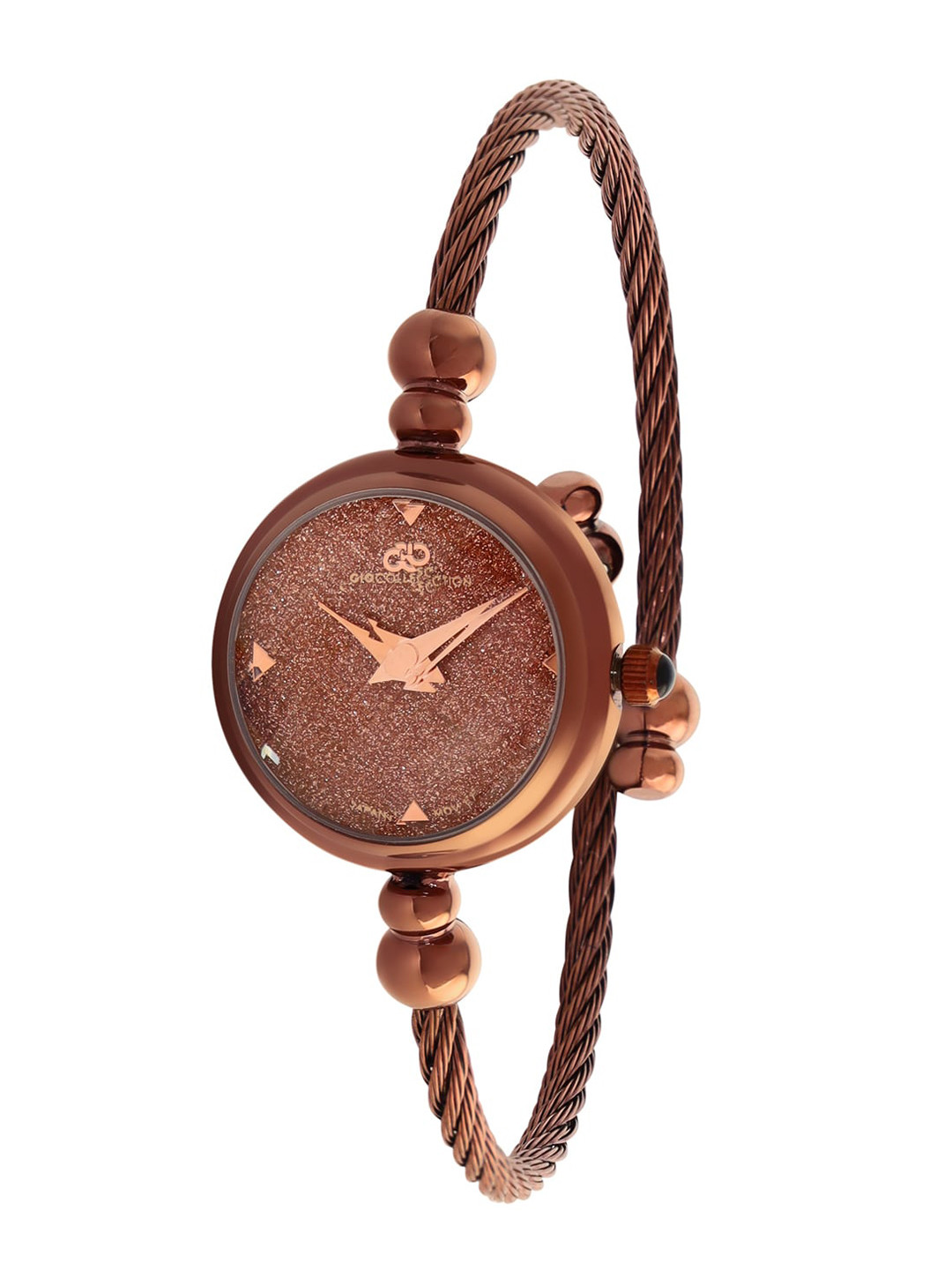 GIO COLLECTION Women Brown Embellished Dial Analogue Watch G3038-22