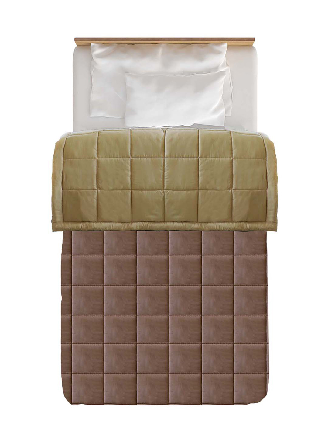 MYTRIDENT Beige 120 GSM Geometric Single AC Room Reversible Comforter