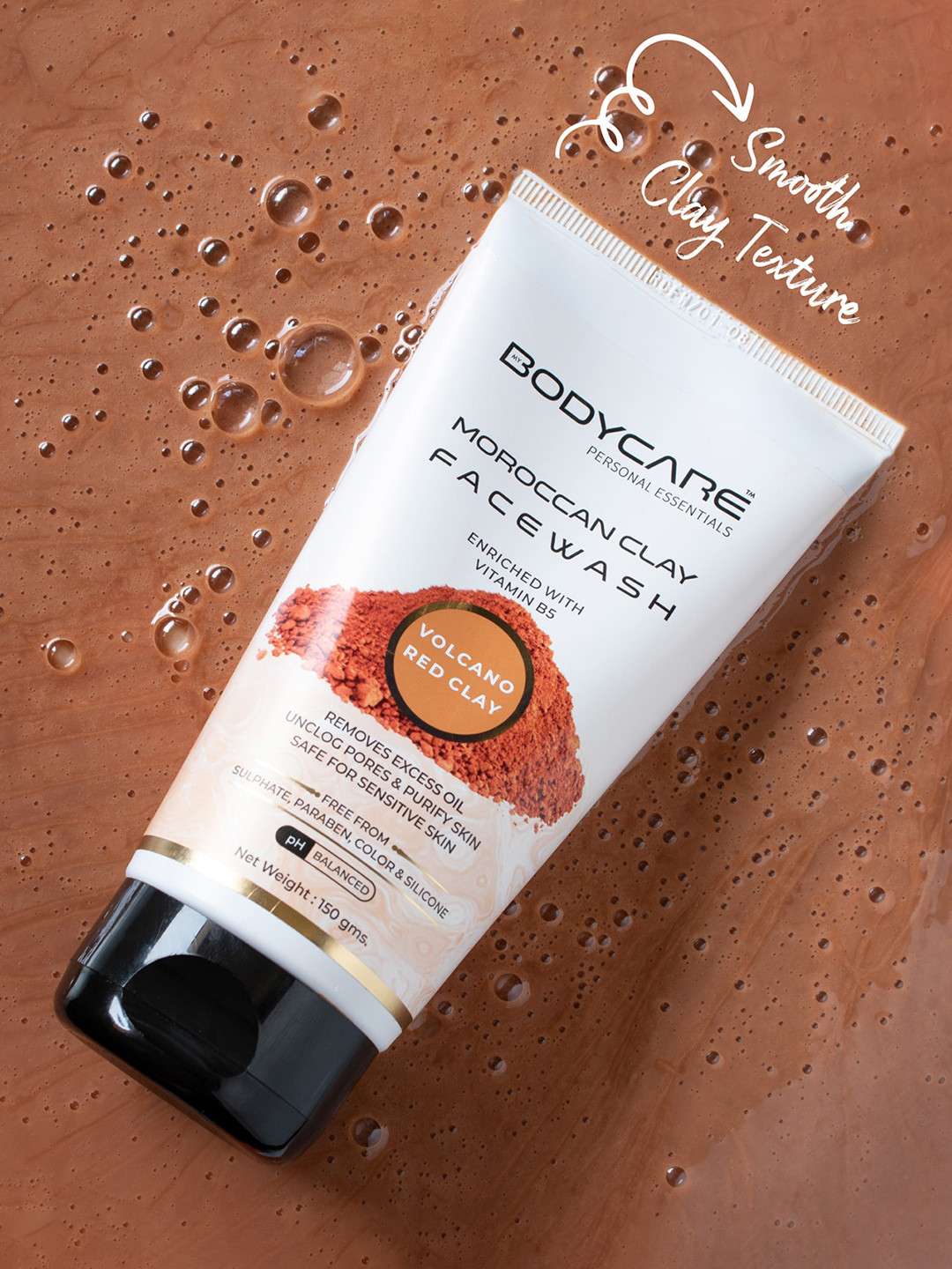 MY BODYCARE Anti Aging Natural Glow Moroccan Red Clay Face Wash - 150 g