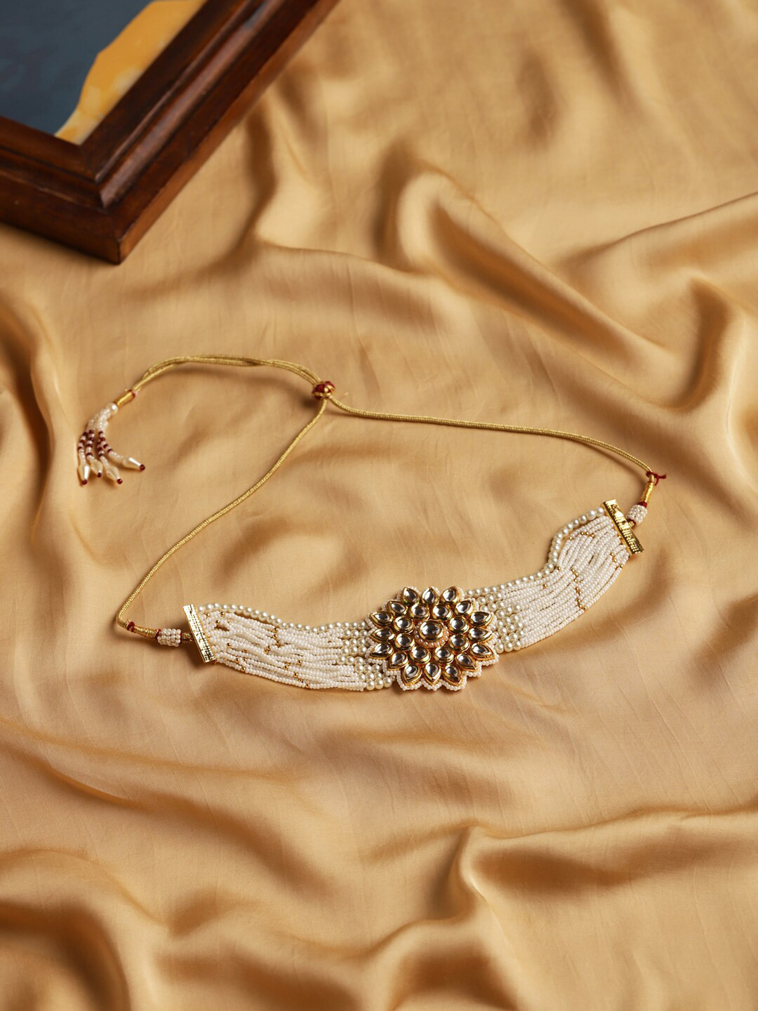 Ruby Raang Gold-Toned & Gold-Toned Brass Gold-Plated Handcrafted Necklace