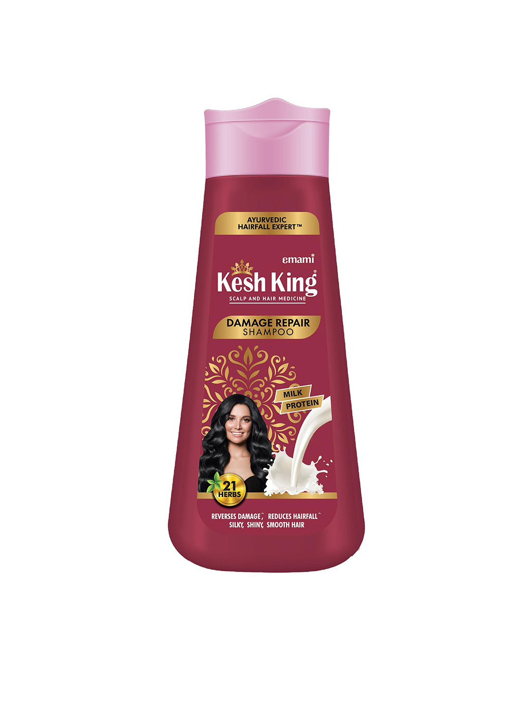 Kesh King Damage Repair Shampoo with Milk Protein & 21 Ayurvedic Herbs - 340ml