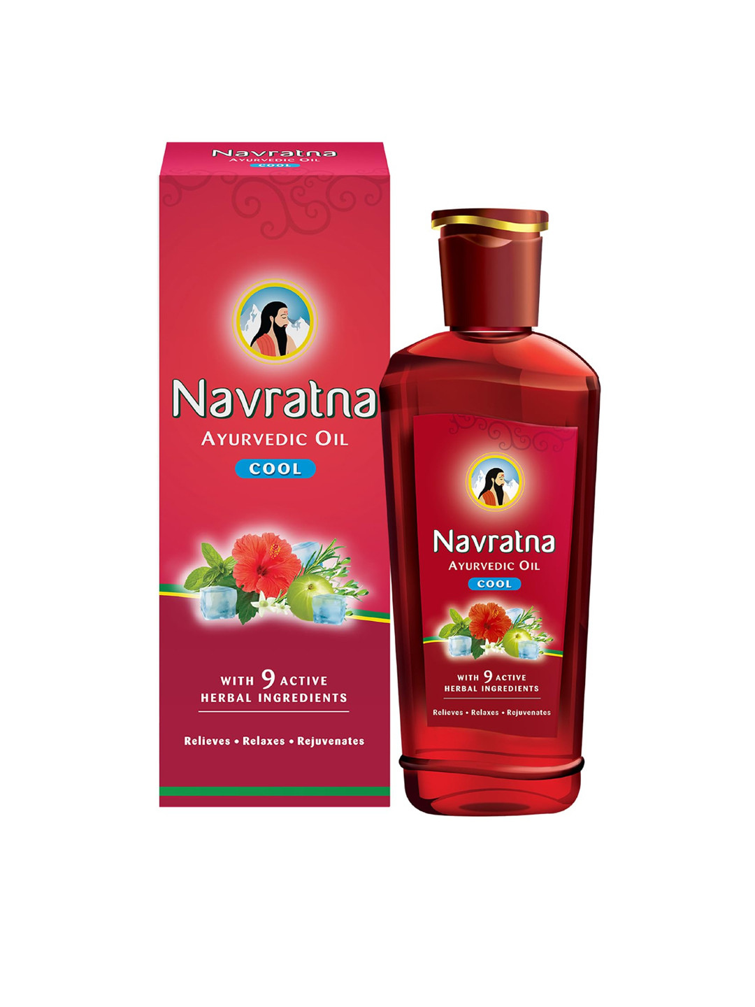 Navratna Ayurvedic Cool Hair Oil with 9 Herbs - 600 ml