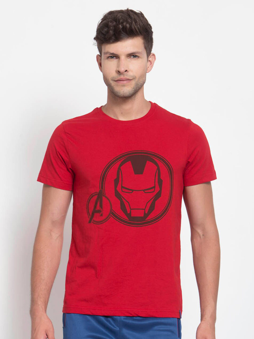 SPORTO Men Red Iron Man Printed T-shirt