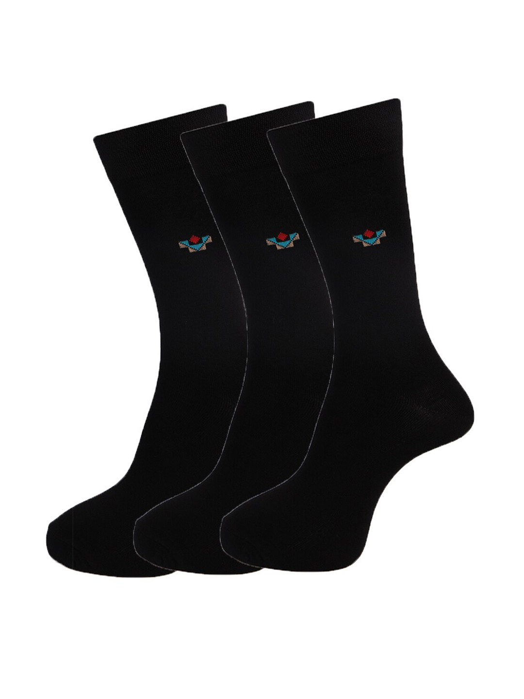 Dollar Socks Men Pack Of 3 Black Above Ankle Cotton Socks