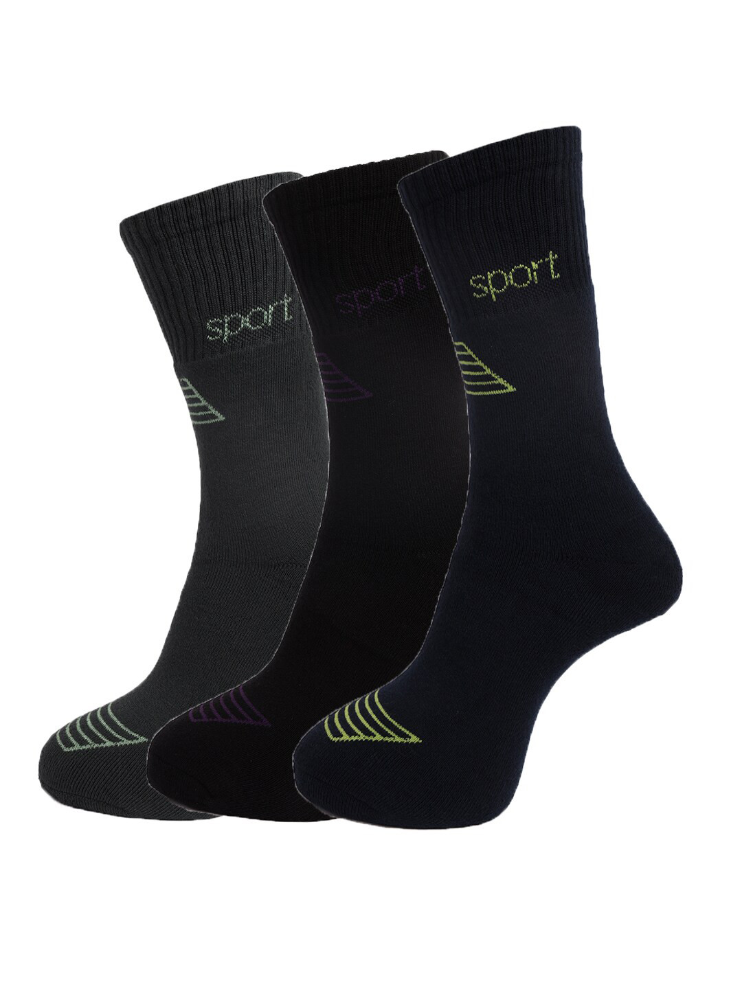 Dollar Socks Men Pack of 3 Assorted Above Ankle Cotton Socks