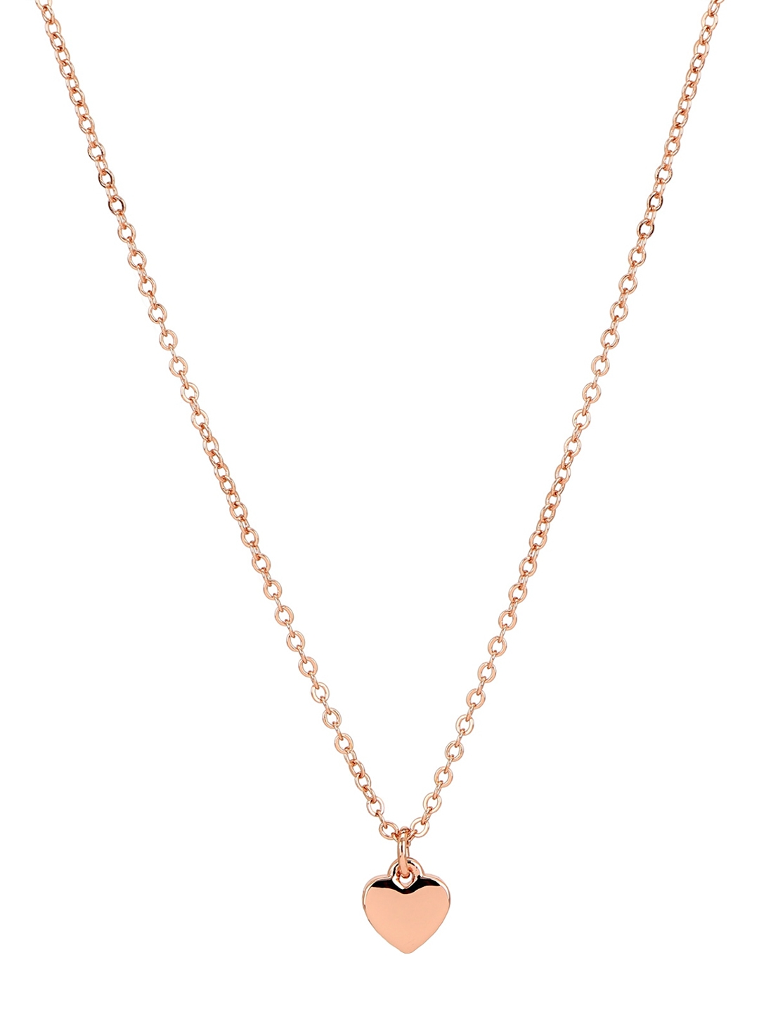 Ted Baker Rose Gold-Toned Copper-Plated Heart Pendant With Chain