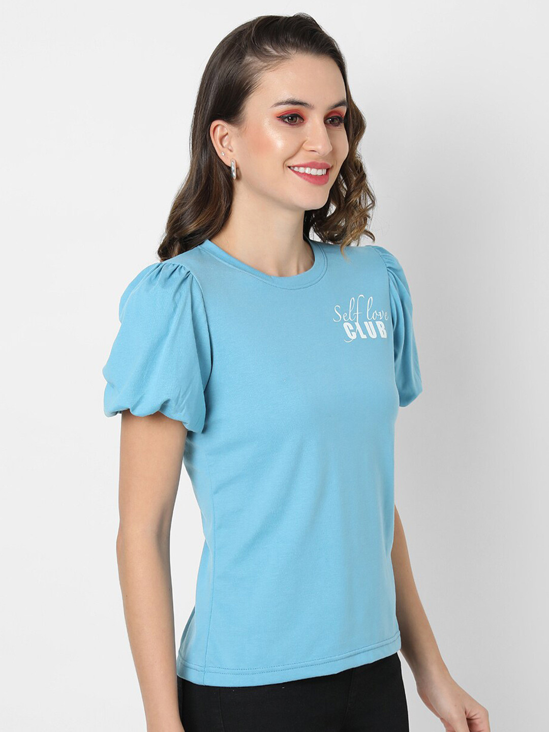 PINACOLADA Blue Pure Cotton Printed Top
